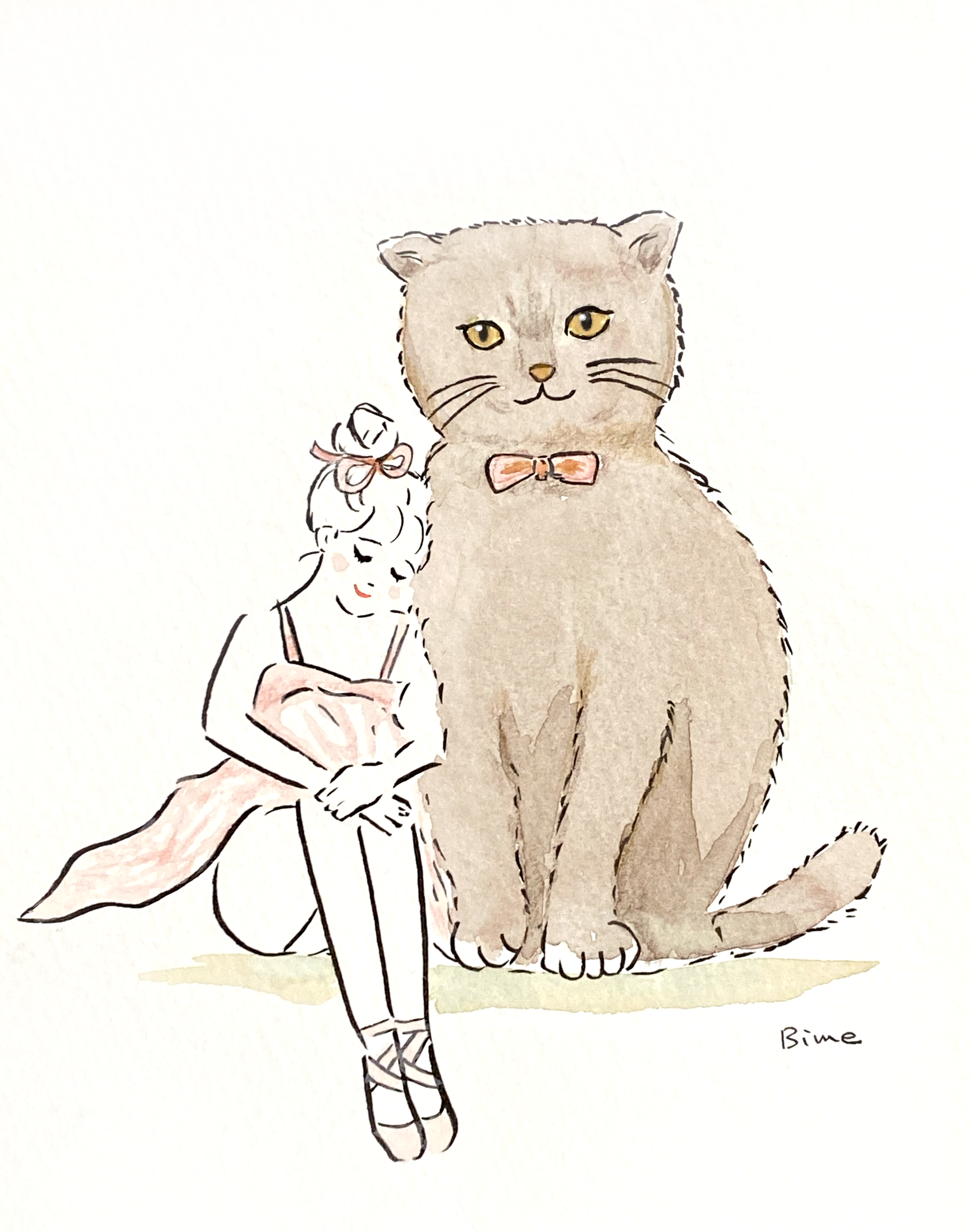 A Ballerina and a Cat